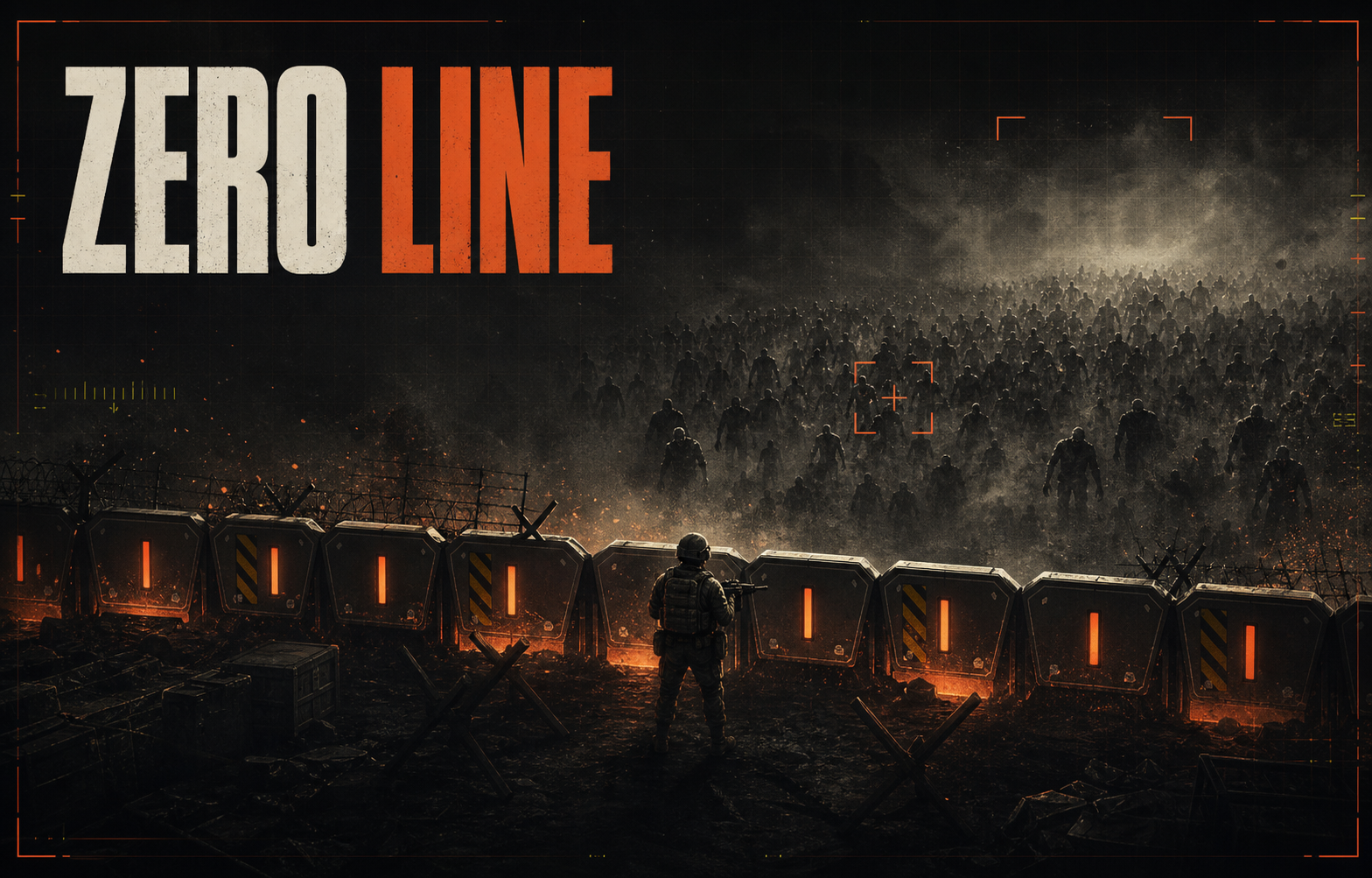 Zero Line: a lone defender holds a fortified barricade against an approaching infected horde